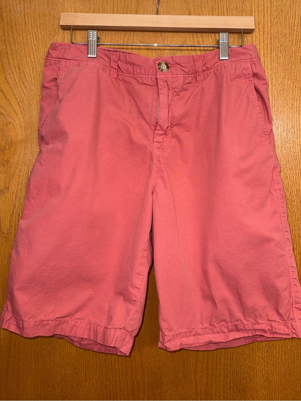 johnnie-O Coral Pink Flat Front Chino Shorts